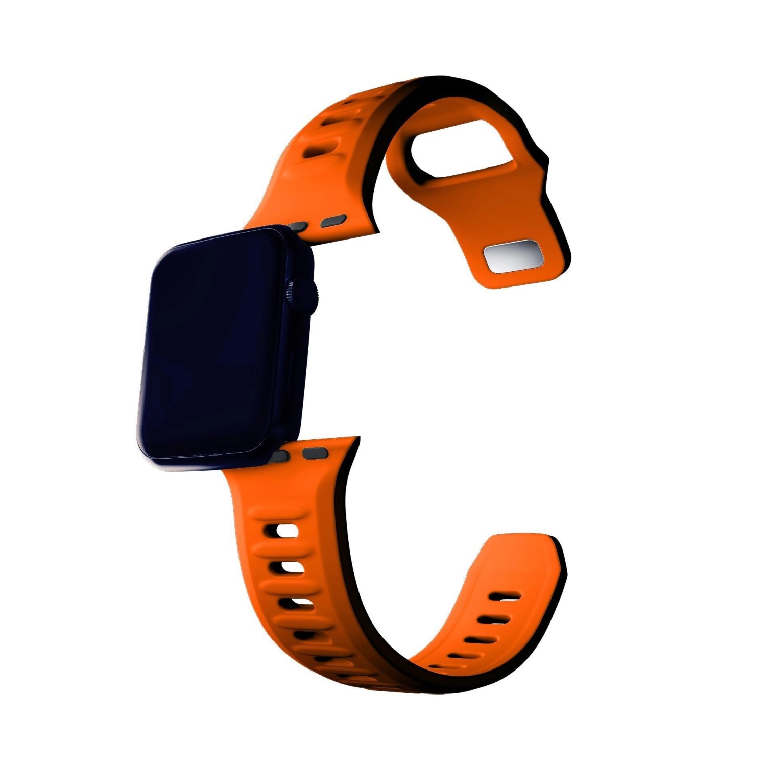 Řemínek 3mk Silicone Watch Strap pro Apple 38/40/41 mm, oranžová