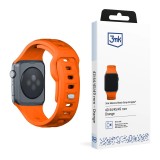 Řemínek 3mk Silicone Watch Strap pro Apple 38/40/41 mm, oranžová