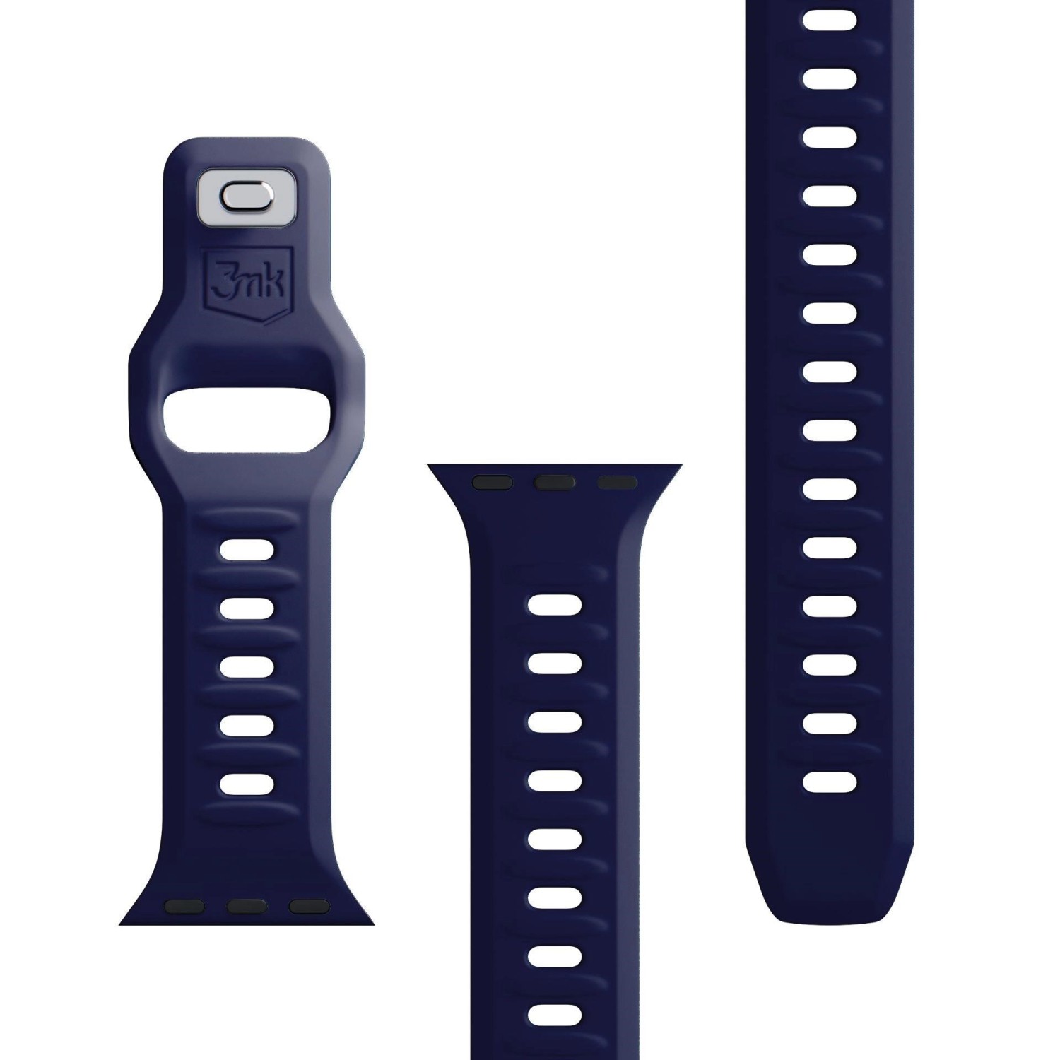 Řemínek 3mk Silicone Watch Strap pro Apple 38/40/41 mm, modrá