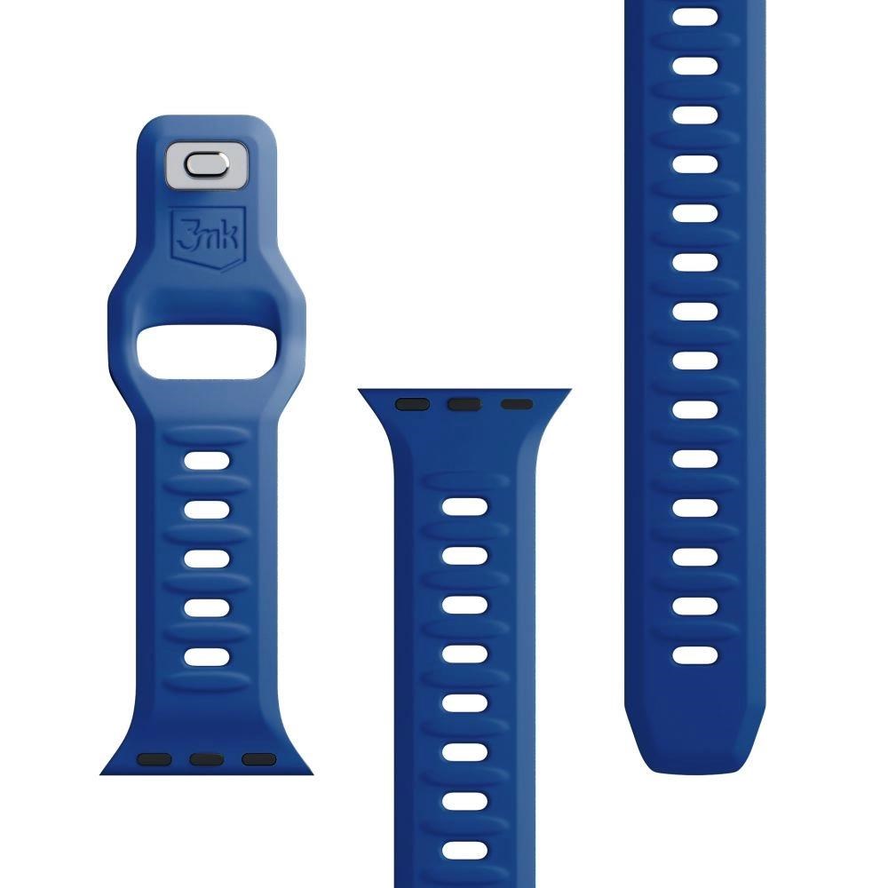 Řemínek 3mk Silicone Watch Strap pro Apple 38/40/41 mm, modrá