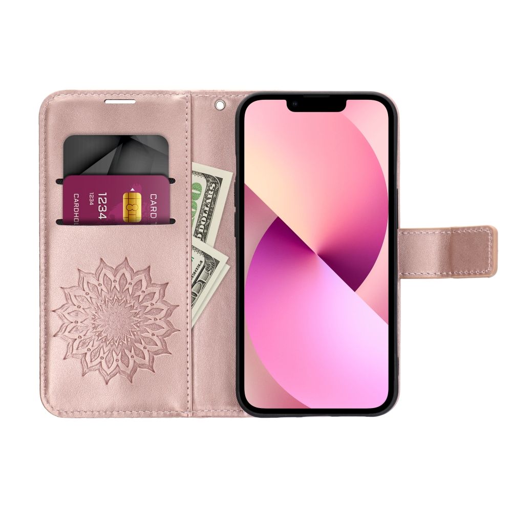 MEZZO Book case for IPHONE 16 Pro Max mandala rose gold