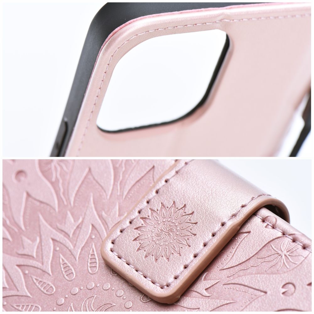 MEZZO Book case for IPHONE 16 Plus mandala rose gold