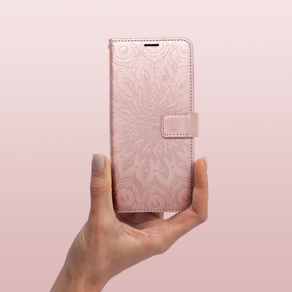 MEZZO Book case for IPHONE 16 Pro mandala rose gold