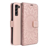 MEZZO Book case for Samsung Galaxy S21 FE mandala rose gold