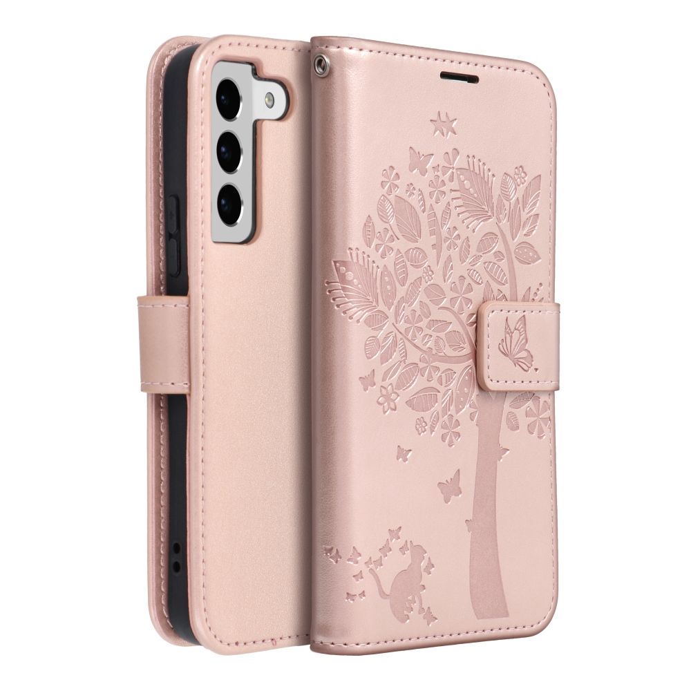 MEZZO Book case for SAMSUNG S22 tree rose gold