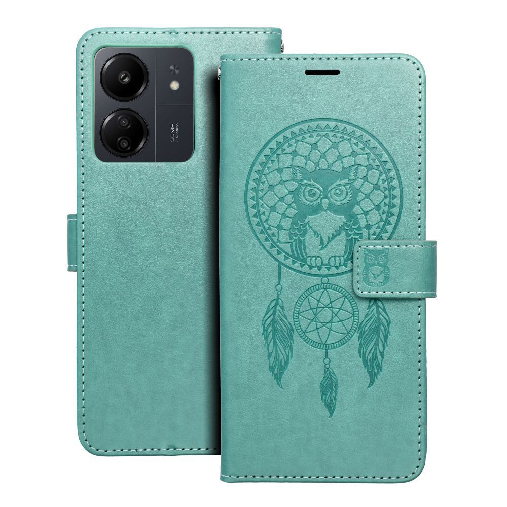 MEZZO Book case for XIAOMI Redmi 13C / POCO C65 dreamcatcher green