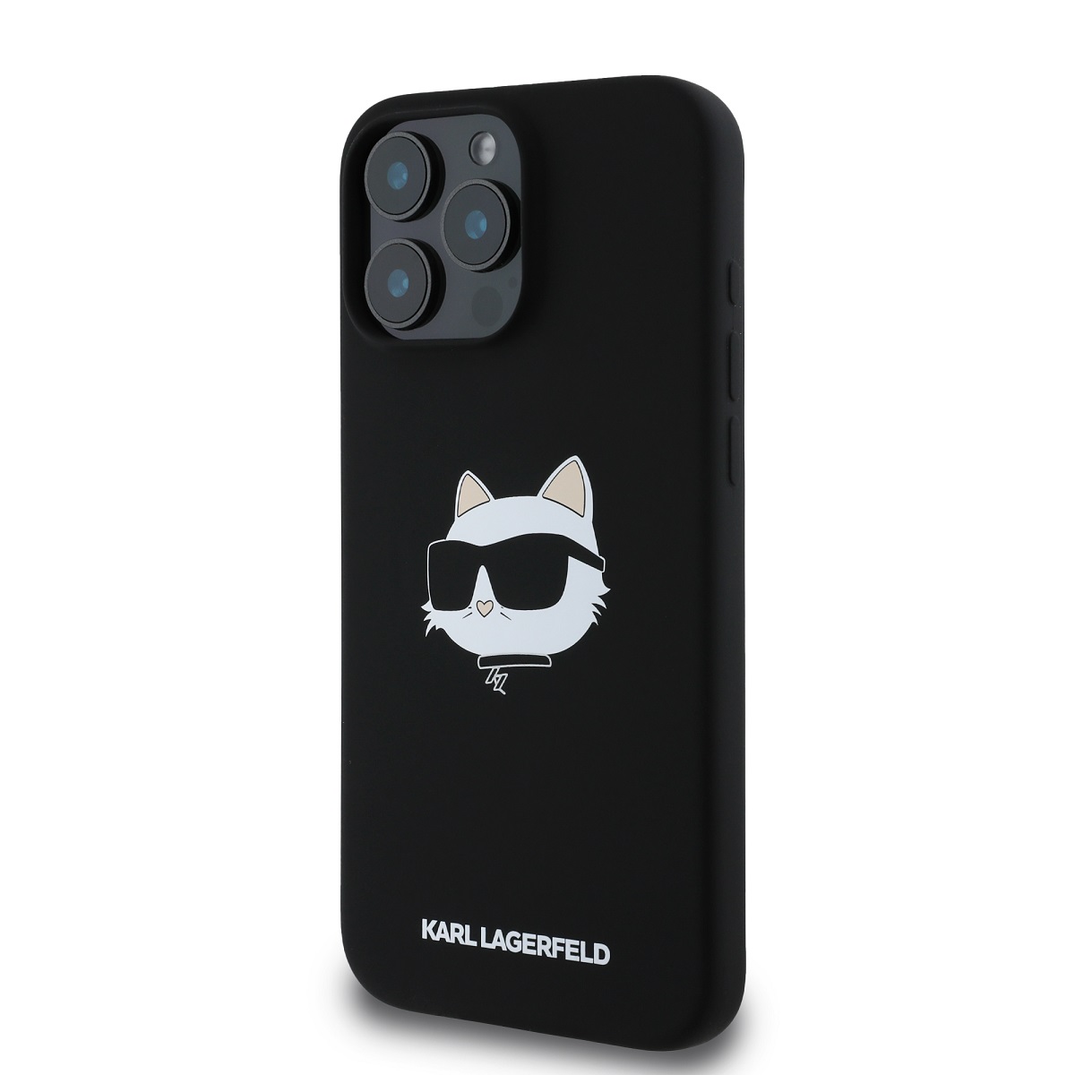 Karl Lagerfeld Liquid Silicone Choupette Head MagSafe Zadní Kryt pro iPhone 16 Pro Black