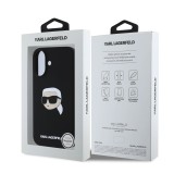 Karl Lagerfeld Liquid Silicone Karl Head MagSafe Zadní Kryt pro iPhone 16 Black