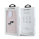 Karl Lagerfeld Liquid Silicone Double Heads MagSafe Zadní Kryt pro iPhone 16 Pro Pink