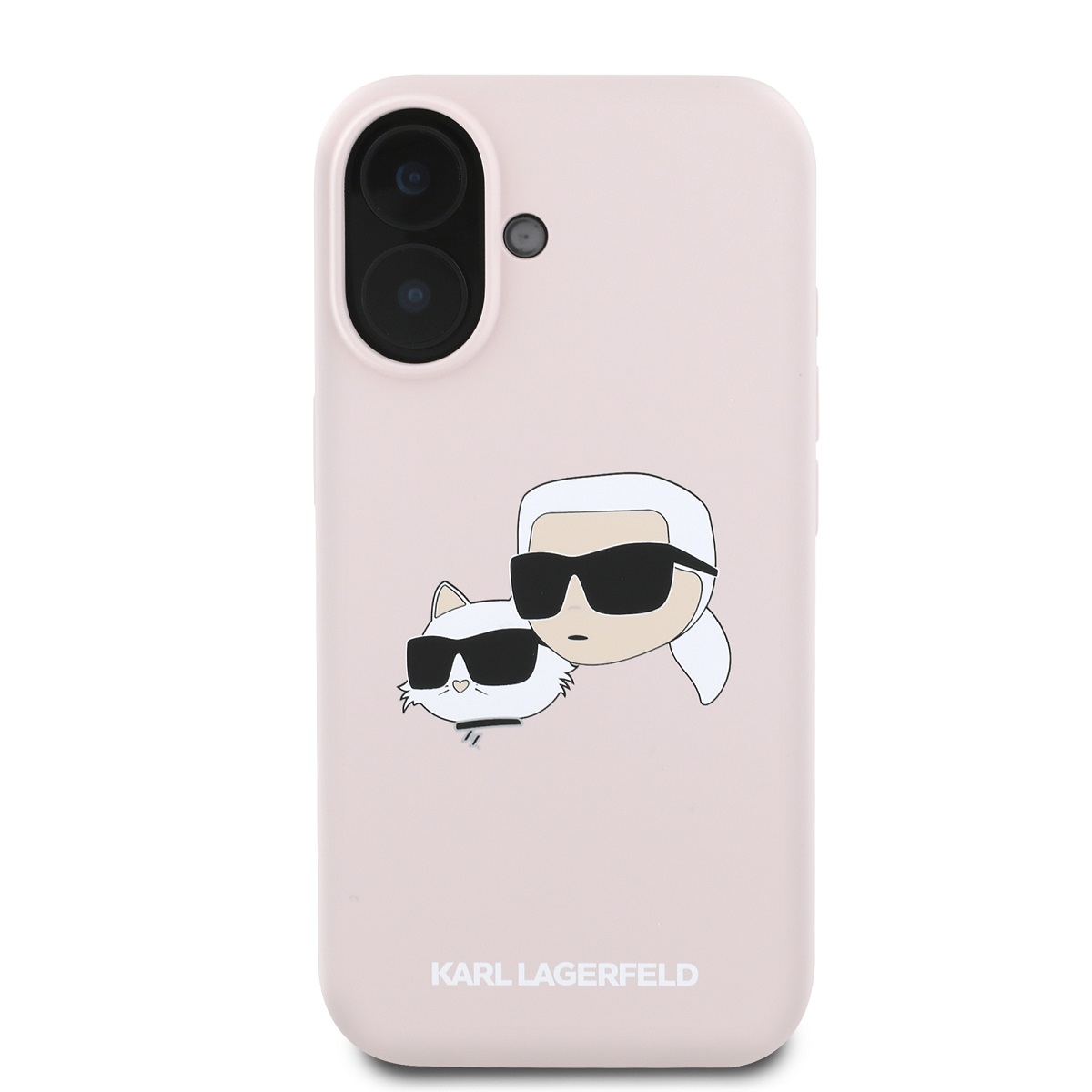 Karl Lagerfeld Liquid Silicone Double Heads MagSafe Zadní Kryt pro iPhone 16 Pink