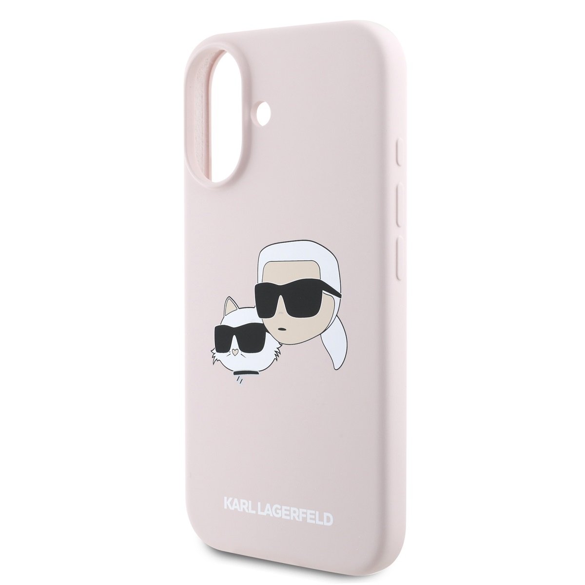 Karl Lagerfeld Liquid Silicone Double Heads MagSafe Zadní Kryt pro iPhone 16 Pink