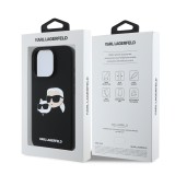 Karl Lagerfeld Liquid Silicone Double Heads MagSafe Zadní Kryt pro iPhone 16 Pro Black