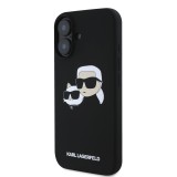 Karl Lagerfeld Liquid Silicone Double Heads MagSafe Zadní Kryt pro iPhone 16 Plus Black