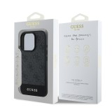 Guess PU 4G Stripe Zadní Kryt pro iPhone 16 Pro Max Grey