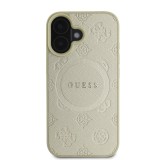 Guess Saffiano Peony Stamp MagSafe Zadní Kryt pro iPhone 16 Gold