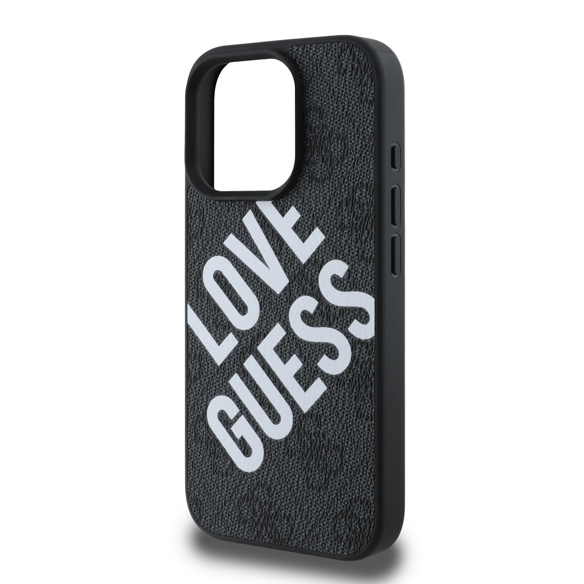 Guess PU Leather 4G Big Love Logo MagSafe Zadní Kryt pro iPhone 16 Pro Max Black