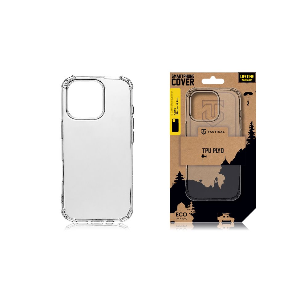 Tactical TPU Plyo Kryt pro Apple iPhone 16 Pro Transparent