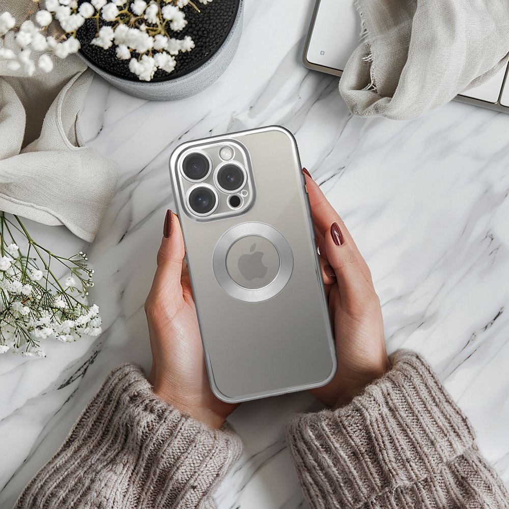 Case GLAM for IPHONE 16 Pro silver