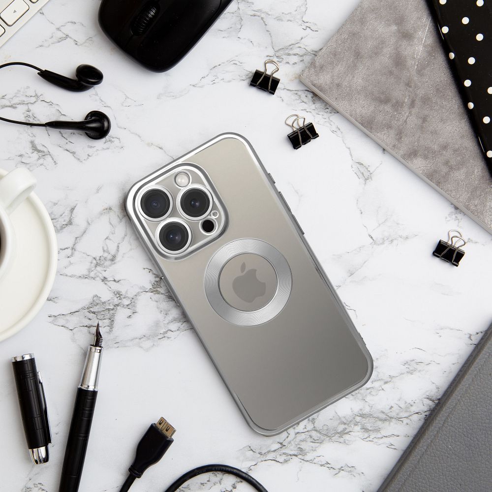 Case GLAM for IPHONE 16 Pro silver