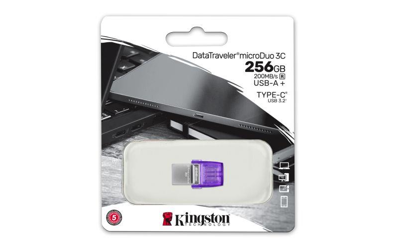 Kingston DataTraveler microDuo 3C 256GB 200MB/s USB-A + USB-C