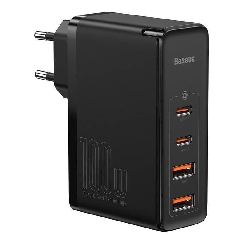 Nabíječka do sítě Baseus GaN2 Pro Quick Charger 2x USB + 2x USB-C 100W  Black