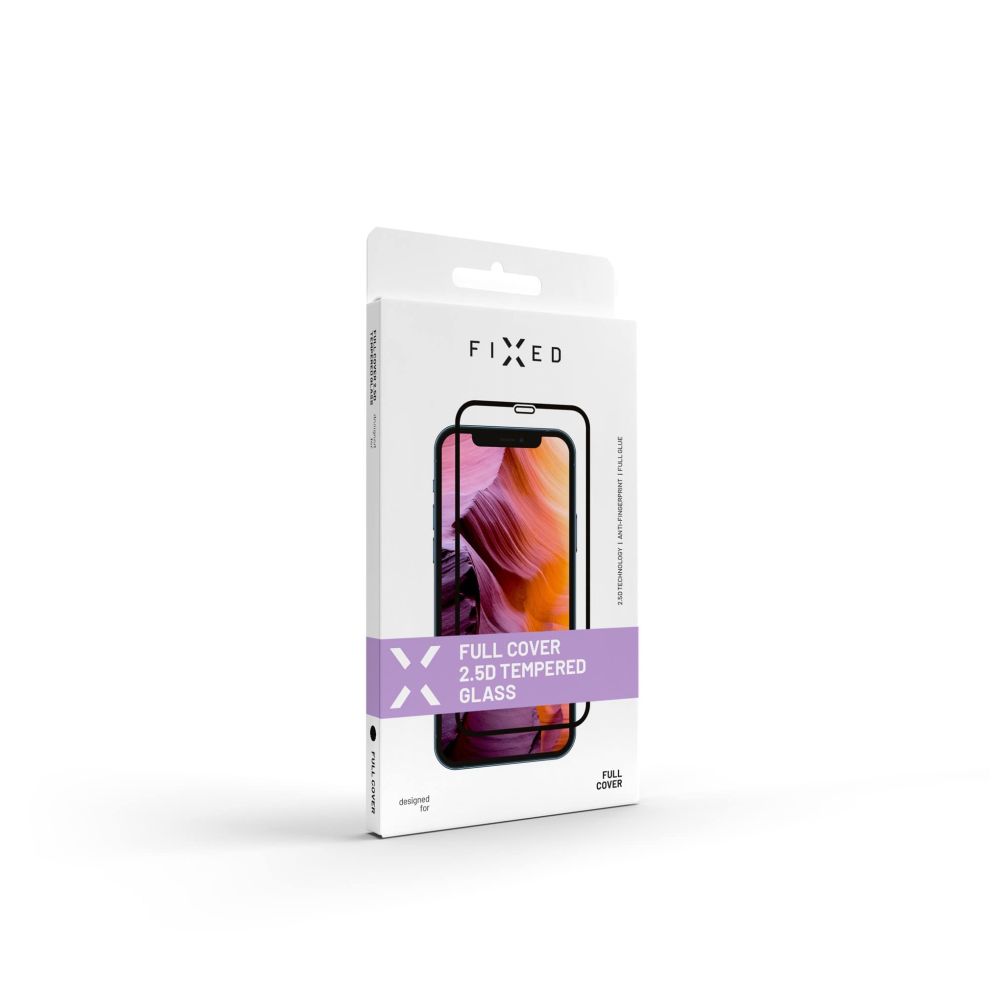 Ochranné tvrzené sklo FIXED Full-Cover pro Infinix Note 40X 5G, lepení přes celý displej, černé