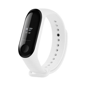 Silikonový řemínek FIXED Silicone Strap pro Xiaomi Mi Band 3/4, bílá