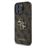 Guess PU 4G Metal Logo Zadní Kryt pro iPhone 16 Pro Brown