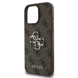 Guess PU 4G Metal Logo Zadní Kryt pro iPhone 16 Pro Brown