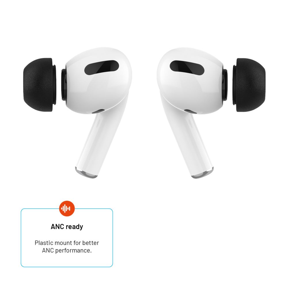 Špunty z paměťové pěny FIXED Plugs Pro pro Apple Airpods Pro/Pro 2, 2 sady, velikost XS