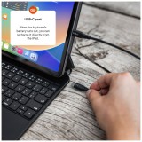 Pouzdro s bezdrátovou klávesnicí s magnetickým uchycením FIXED Typee pro Apple iPad 10.9" (10th gen), EN, černé