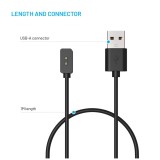 Nabíjecí USB-A kabel FIXED pro Xiaomi Mi Band/Smart Band 8/9/Pro/Active, černý