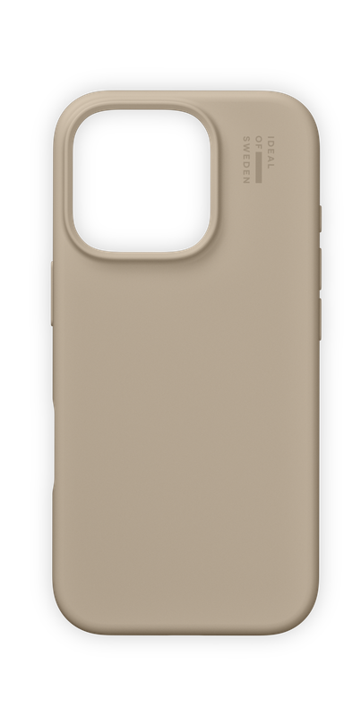 Silikonový ochranný kryt iDeal Of Sweden pro iPhone 16 Pro Max, beige