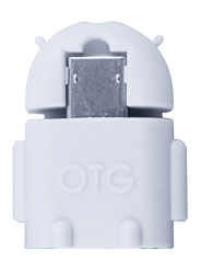 OTG Adaptér microUSB/USB, bílý