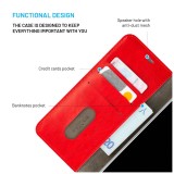 Pouzdro typu kniha FIXED Opus pro Apple iPhone SE (2025), červené