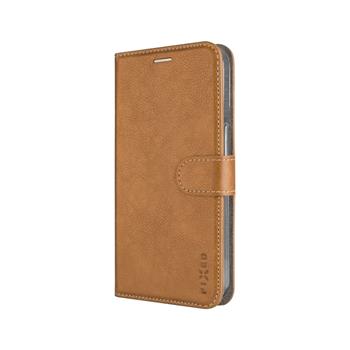 Pouzdro typu kniha FIXED Opus pro Apple iPhone SE (2025), hnědá