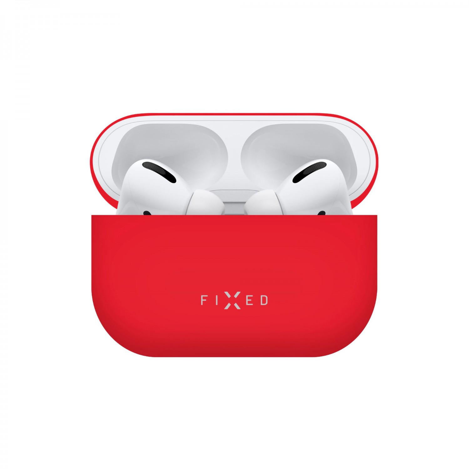 Ultratenké silikonové pouzdro FIXED Silky pro Apple AirPods 4, červená