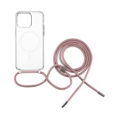 Pouzdro FIXED MagPure Neck s černou šňůrkou na krk pro Apple iPhone SE (2025)