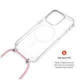 Pouzdro FIXED MagPure Neck s černou šňůrkou na krk pro Apple iPhone SE (2025)