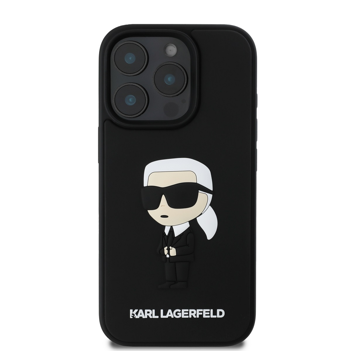 Zadní kryt Karl Lagerfeld 3D Rubber Ikonik pro Apple iPhone 16 Pro Max, black