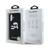 Karl Lagerfeld Liquid Silicone Double Heads MagSafe Zadní Kryt pro iPhone 16 Black