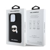 Karl Lagerfeld Liquid Silicone Karl Head MagSafe Zadní Kryt pro iPhone 16 Pro Max Black