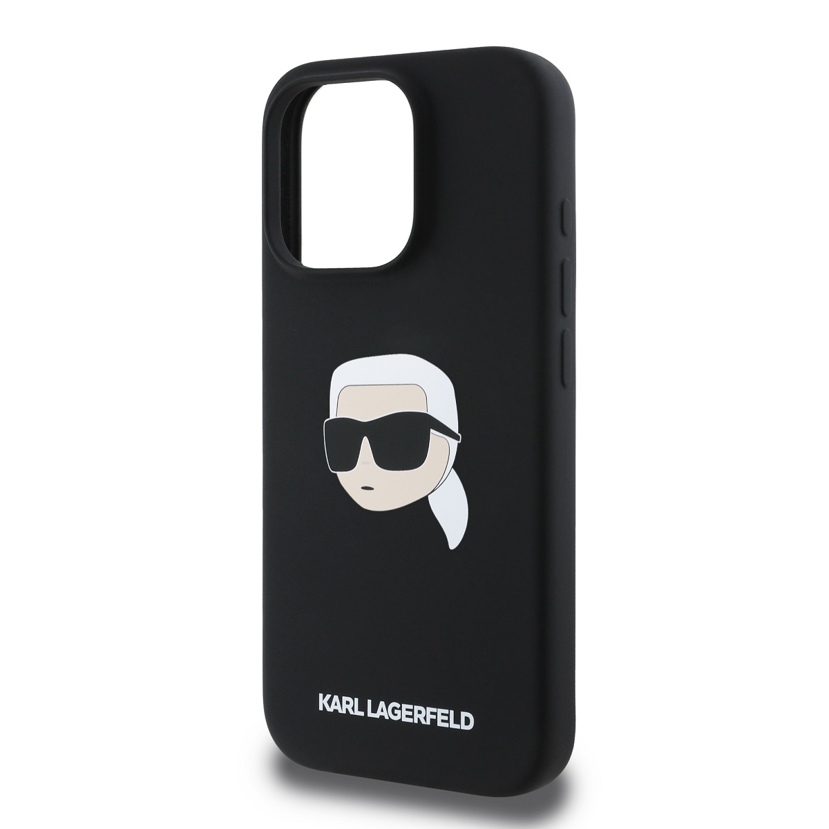 Karl Lagerfeld Liquid Silicone Karl Head MagSafe Zadní Kryt pro iPhone 16 Pro Max Black