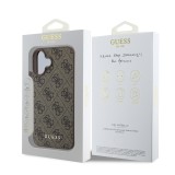 Guess 4G Charm Zadní Kryt pro iPhone 16 Plus Tone on Tone Brown