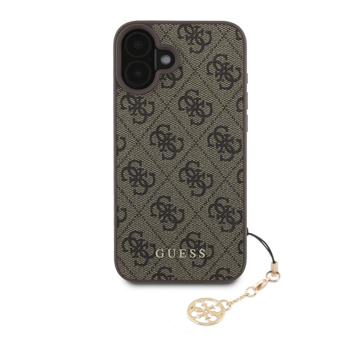 Guess 4G Charm Zadní Kryt pro iPhone 16 Plus Tone on Tone Brown