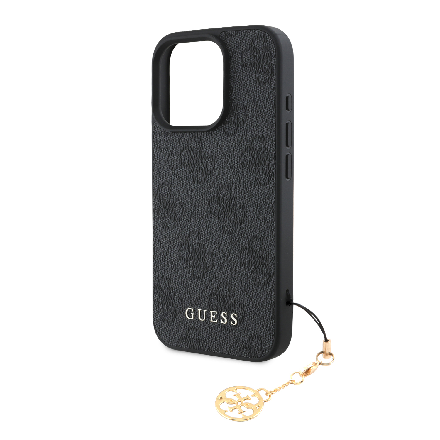 Guess 4G Charm Zadní Kryt pro iPhone 16 Pro Max Tone on Tone Grey