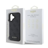 Guess 4G Charm Zadní Kryt pro iPhone 16 Tone on Tone Grey