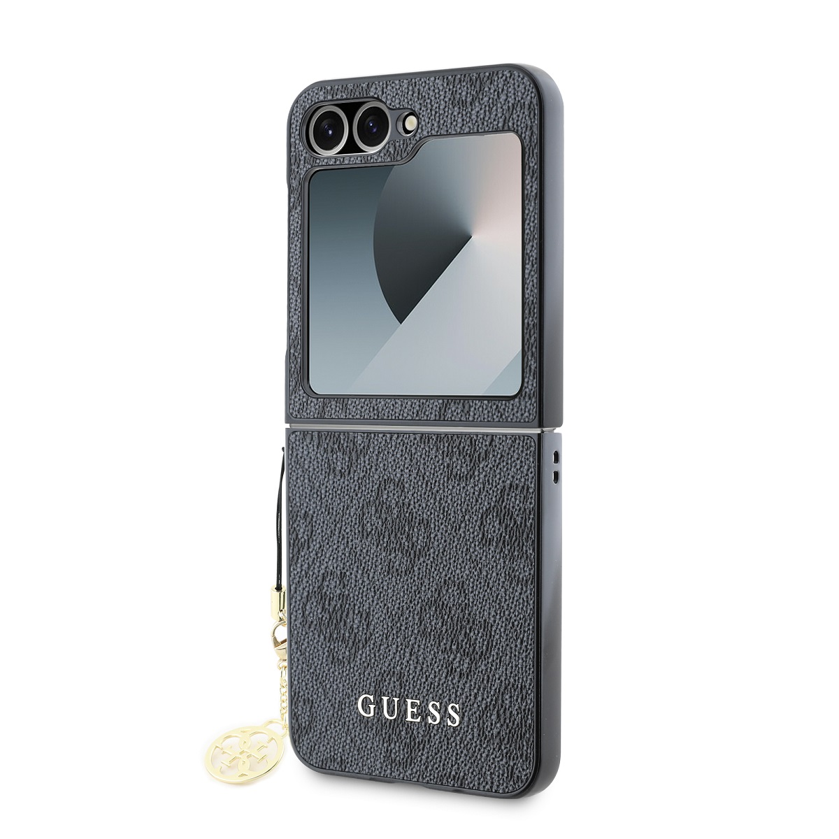 Guess 4G Charm Zadní Kryt pro Samsung Galaxy Z Flip 6 Grey