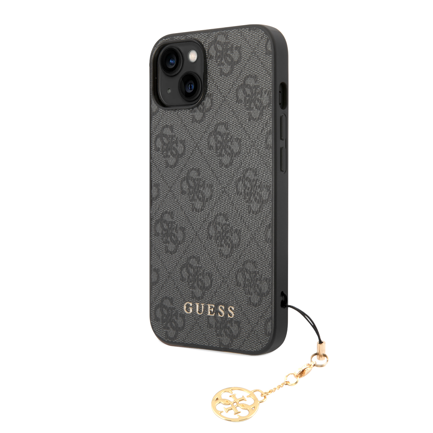 Guess 4G Charm Zadní Kryt pro iPhone 13 Tone on Tone Grey