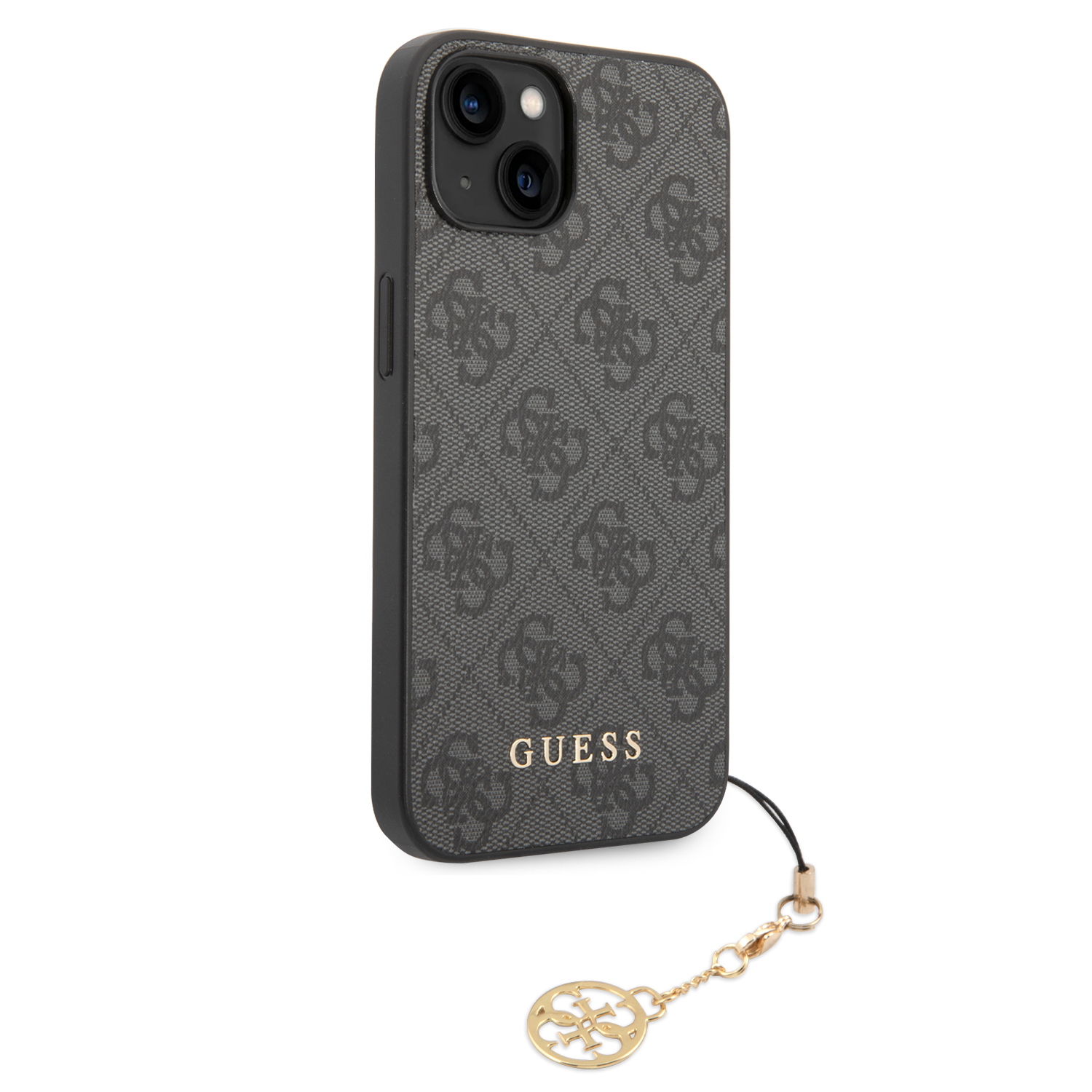 Guess 4G Charm Zadní Kryt pro iPhone 13 Tone on Tone Grey